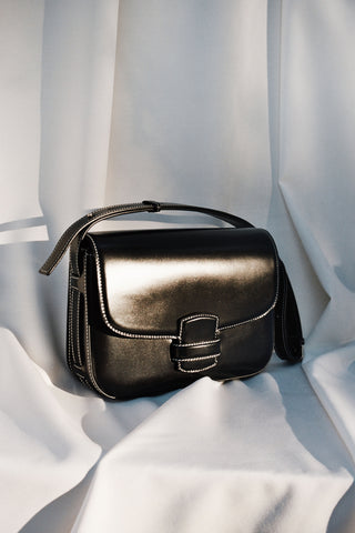 Le Crossbody · Cuir Liégé · Noir · Édition Limitée