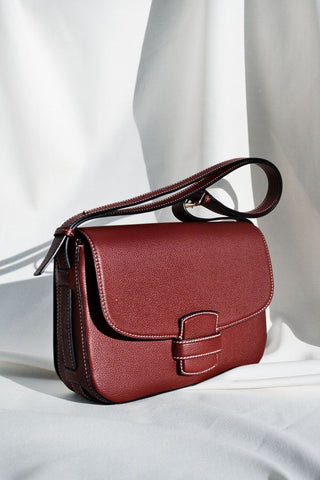 Le Crossbody · Cuir Grainé · Griotte · Édition Limitée