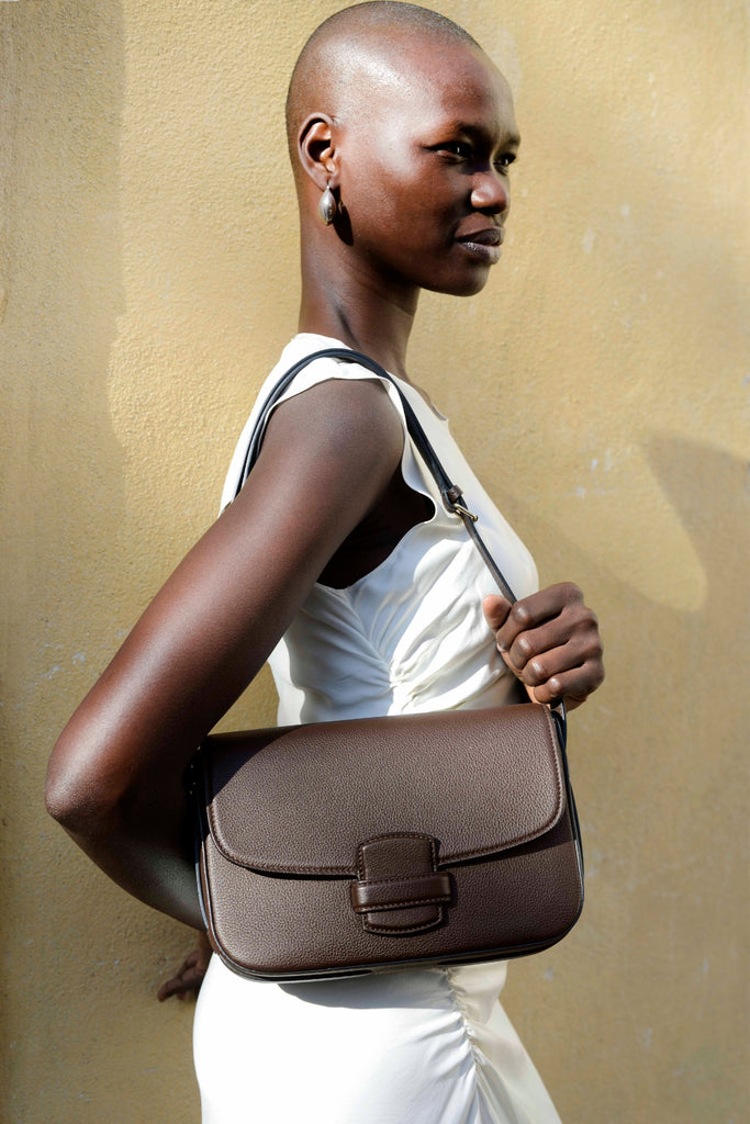 Le Crossbody · Cuir Grainé · Chocolat · Édition Limitée